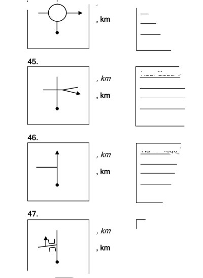 Navigatie via roadbook bolletje pijltje